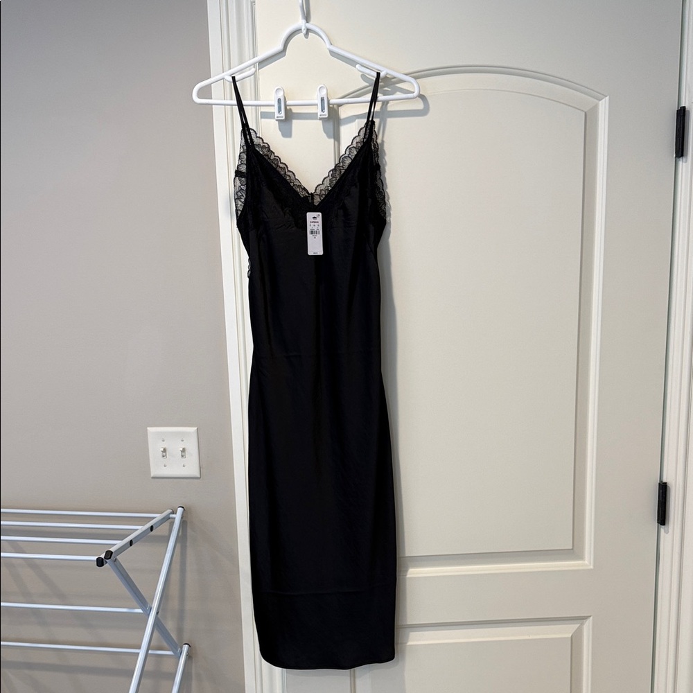 Express Black Lace Detail Chemise